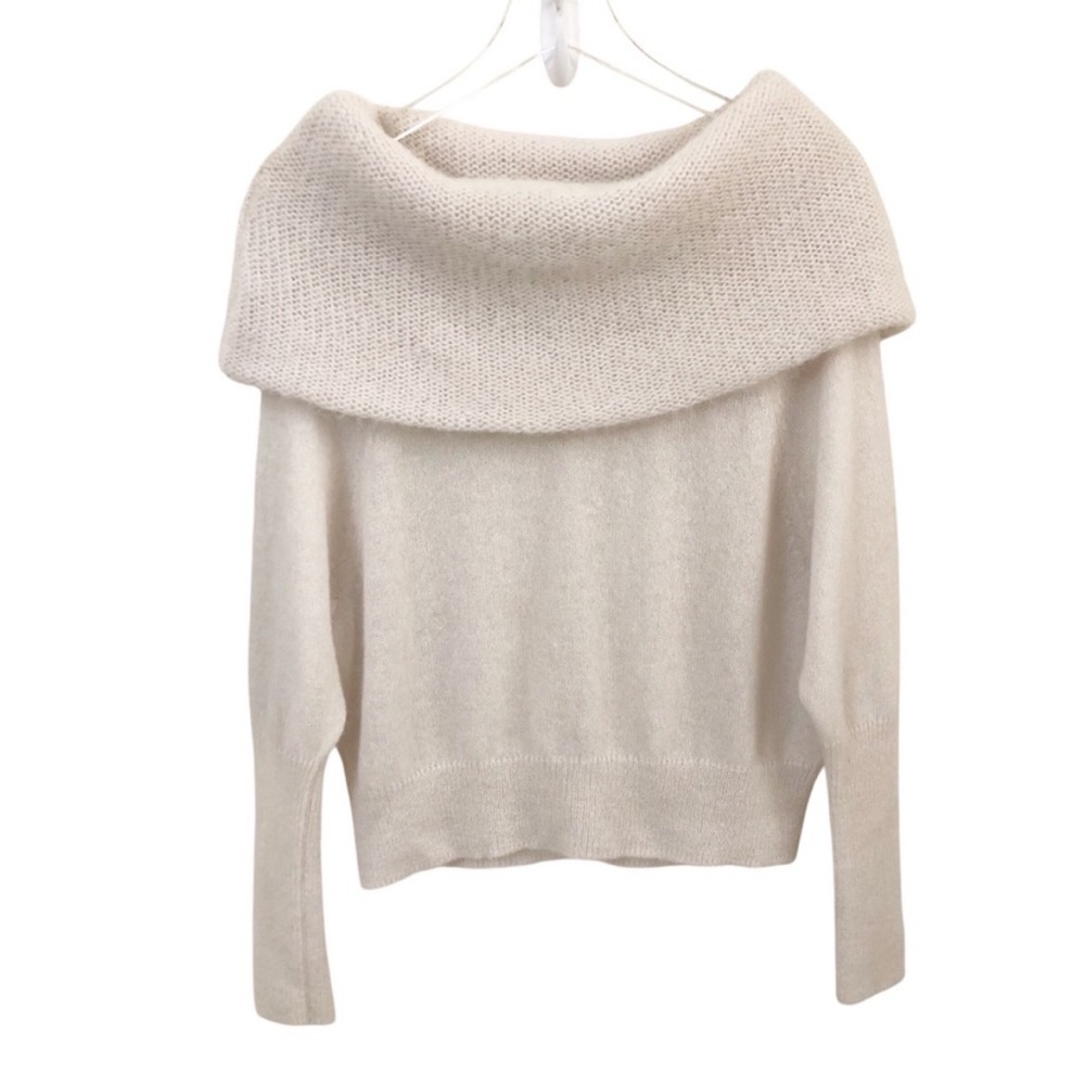 Peserico | Alpaca Blend Cowl Neck Ivory Sweater Italian